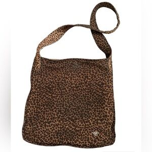 BOTTEGA VENETA VINTAGE Nylon and Faux Hair Leopard Mini Hobo